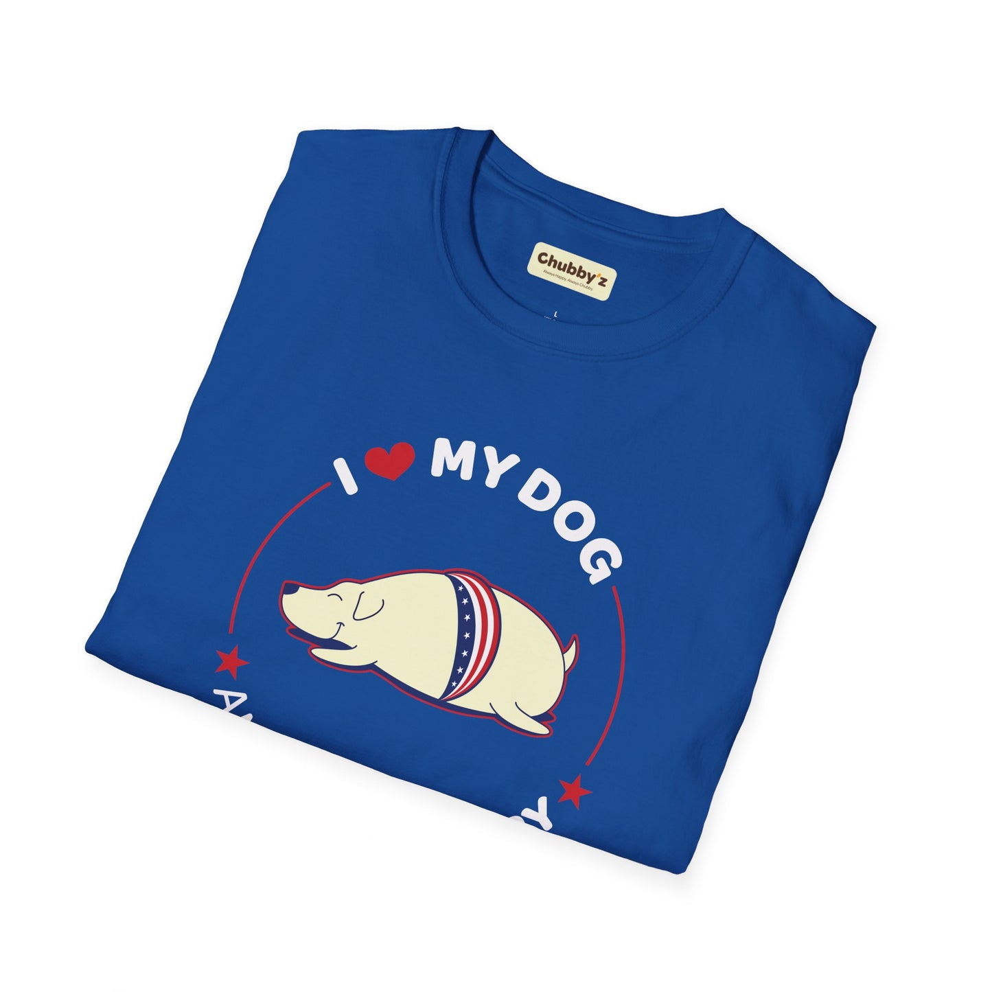 I Love My Dog & My Country | Unisex Softstyle T-Shirt