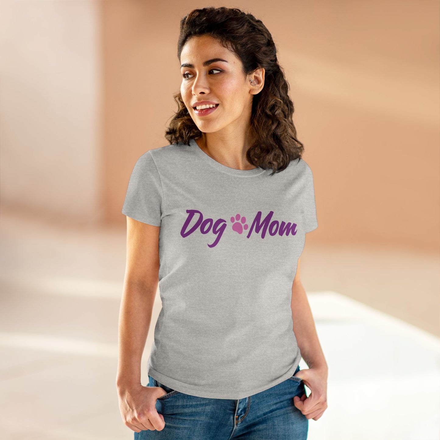 Dog Mom | Women's Midweight Cotton Tee