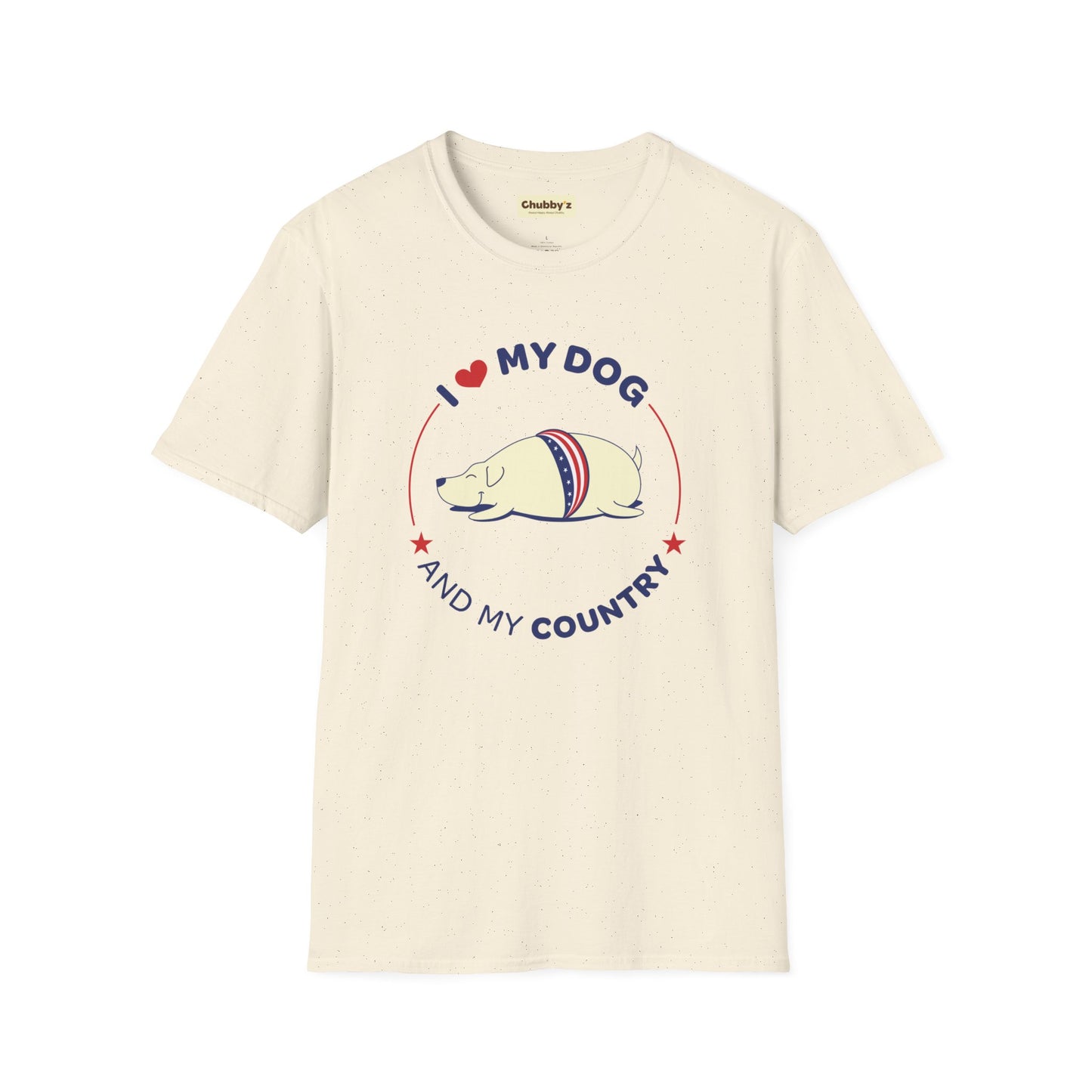 I Love My Dog & My Country |  Unisex Softstyle T-Shirt