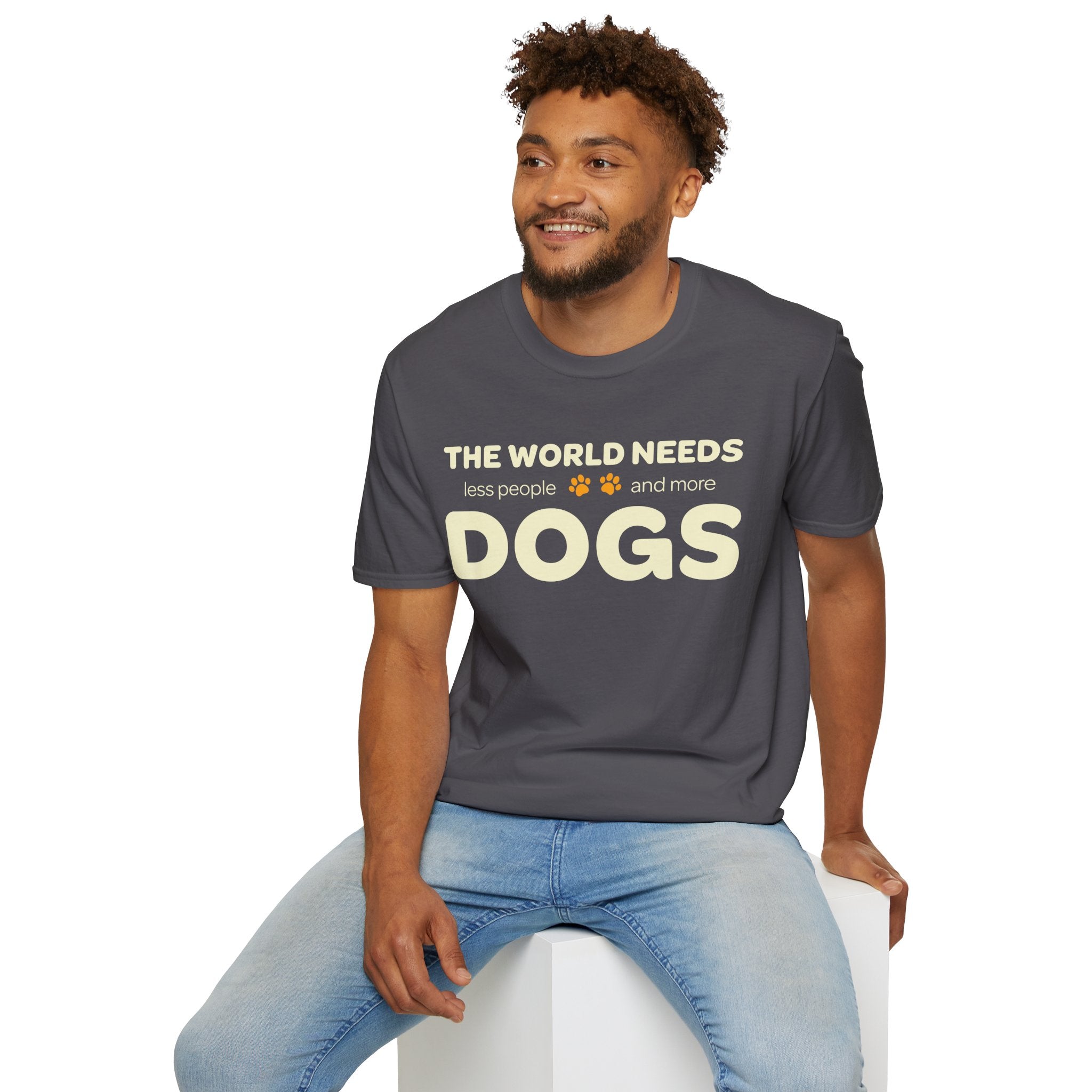 The world needs more dogs | Unisex Softstyle T-Shirt – Chubby'z