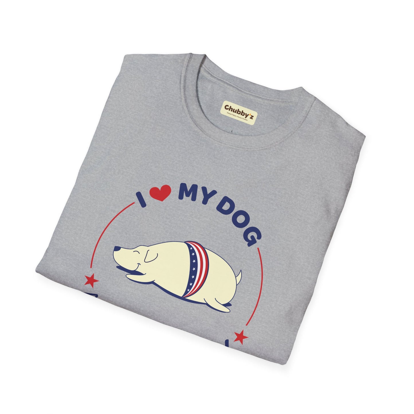 I Love My Dog & My Country |  Unisex Softstyle T-Shirt