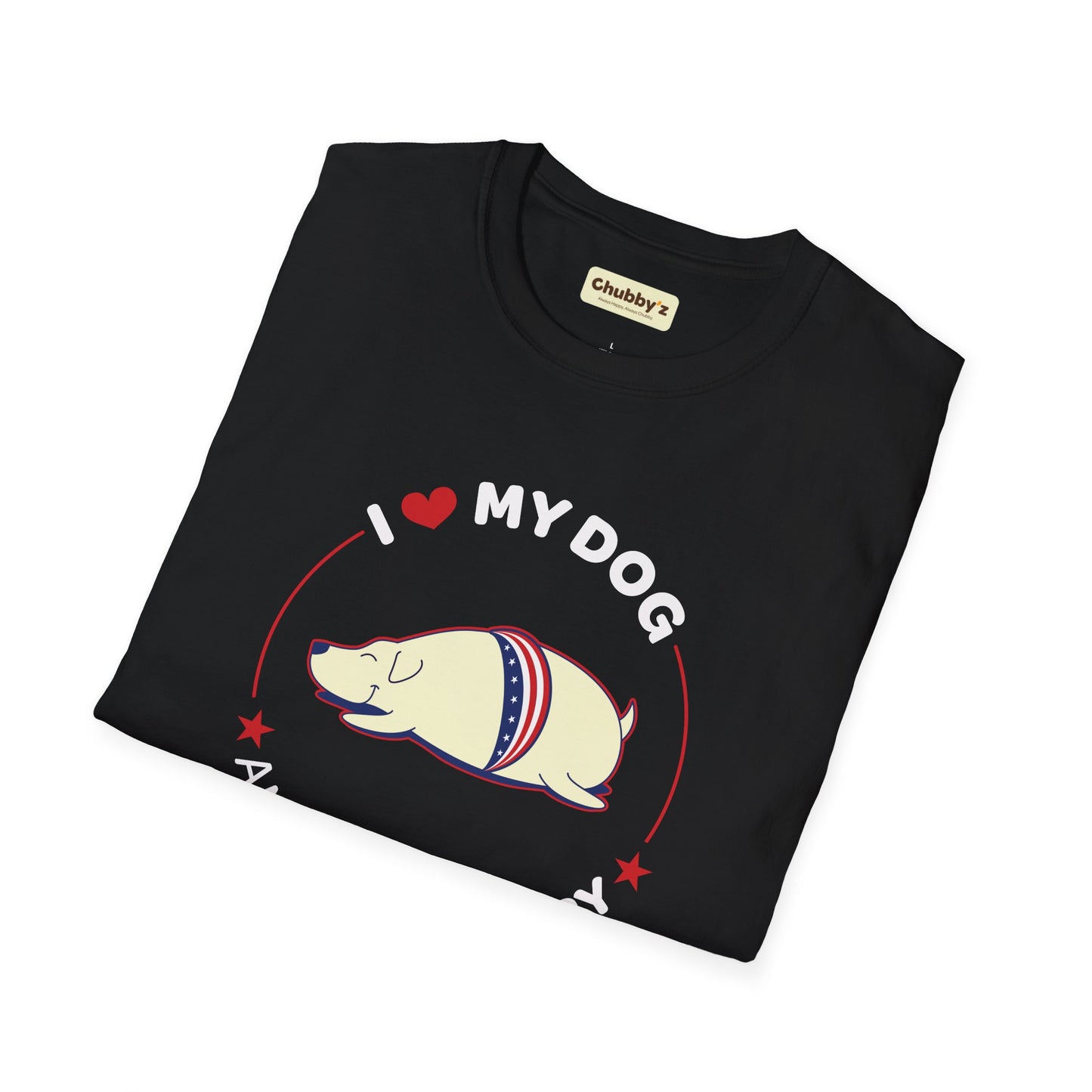 I Love My Dog & My Country | Unisex Softstyle T-Shirt