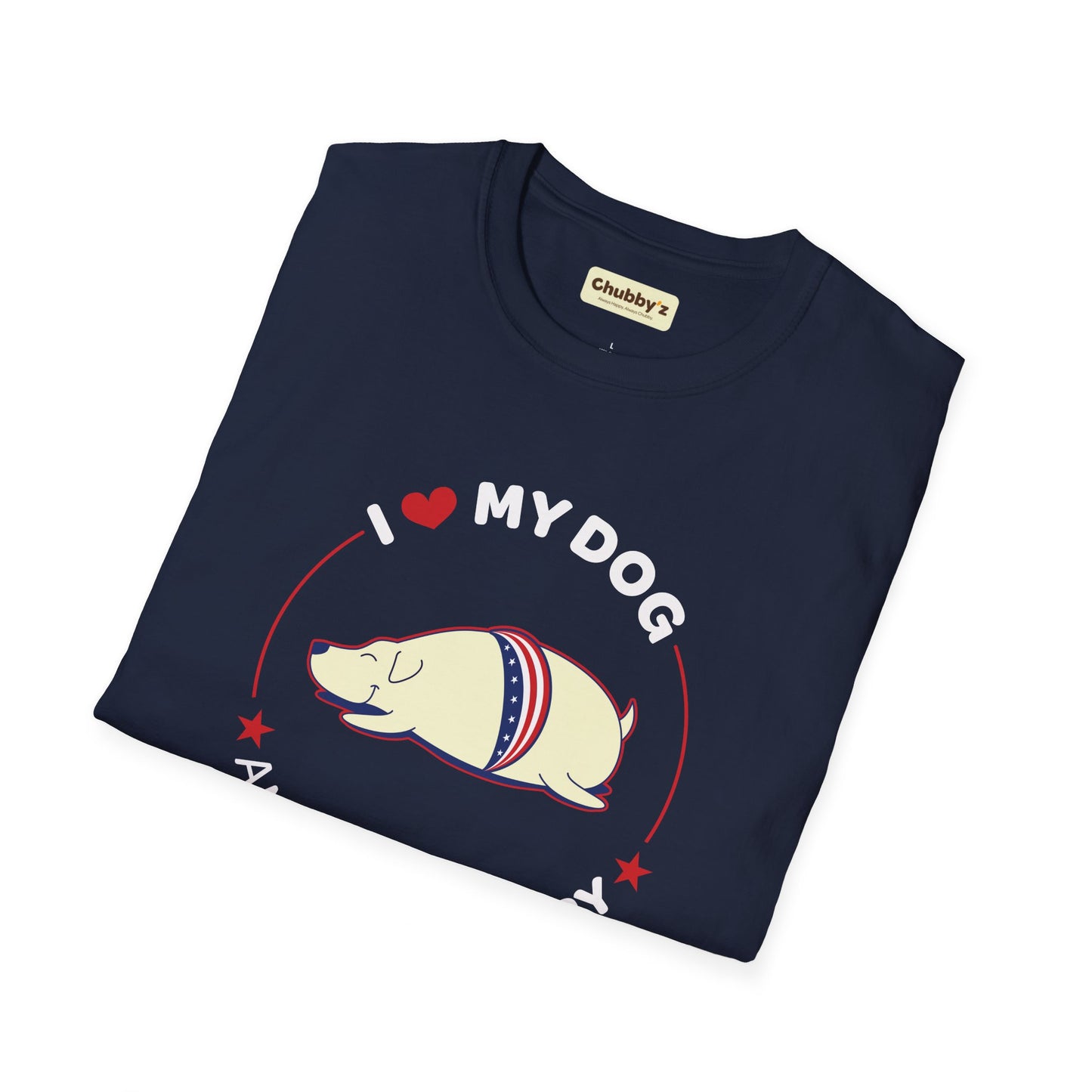 I Love My Dog & My Country | Unisex Softstyle T-Shirt