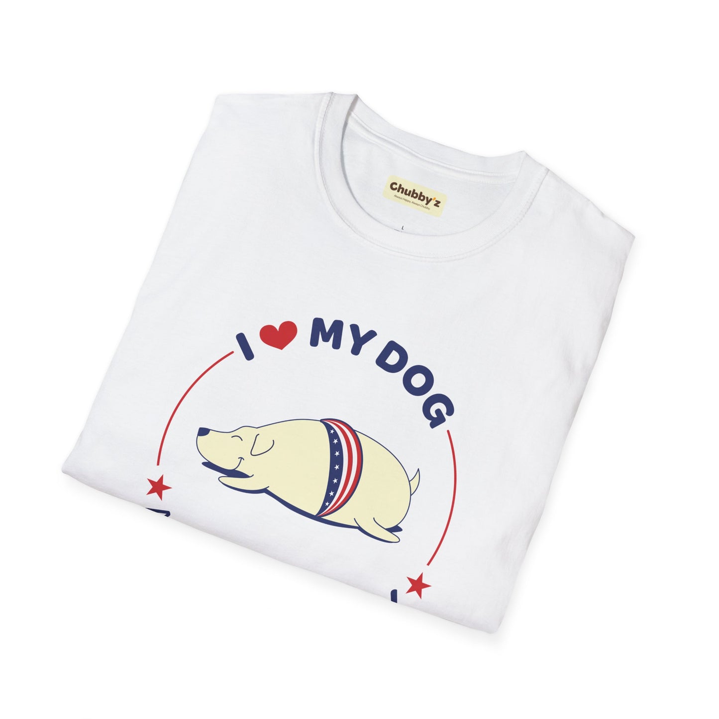 I Love My Dog & My Country |  Unisex Softstyle T-Shirt