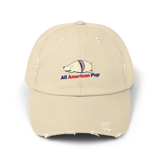All American Pup | Unisex Distressed Cap