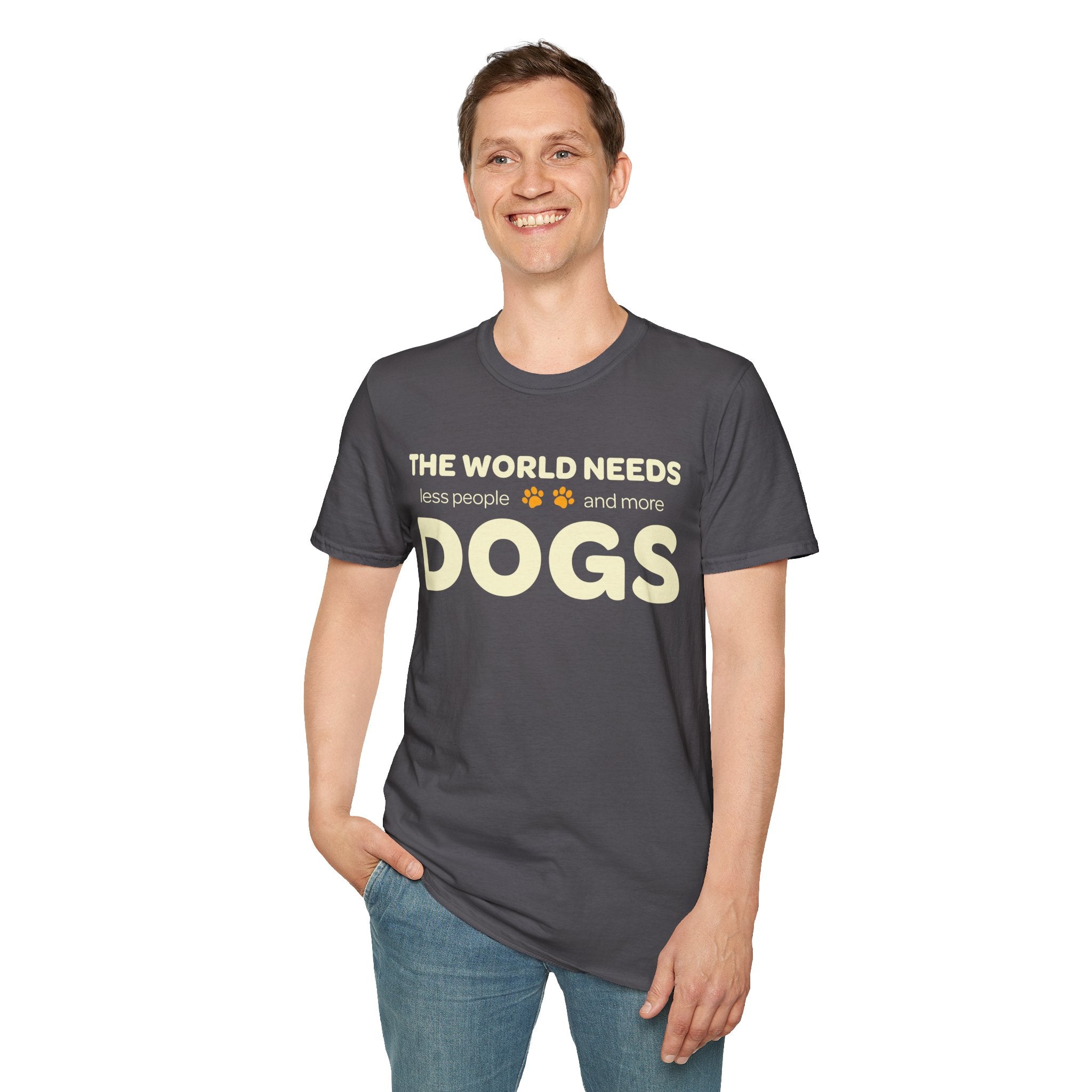 The world needs more dogs | Unisex Softstyle T-Shirt – Chubby'z