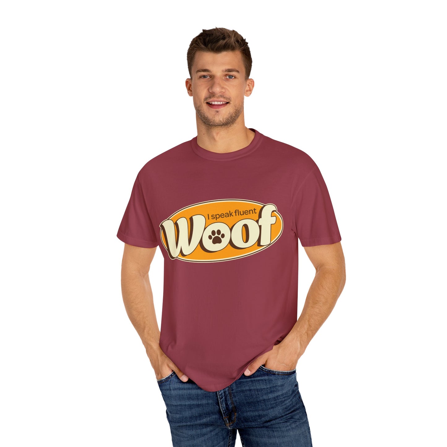 I speak fluent WOOF | Unisex Garment-Dyed T-shirt